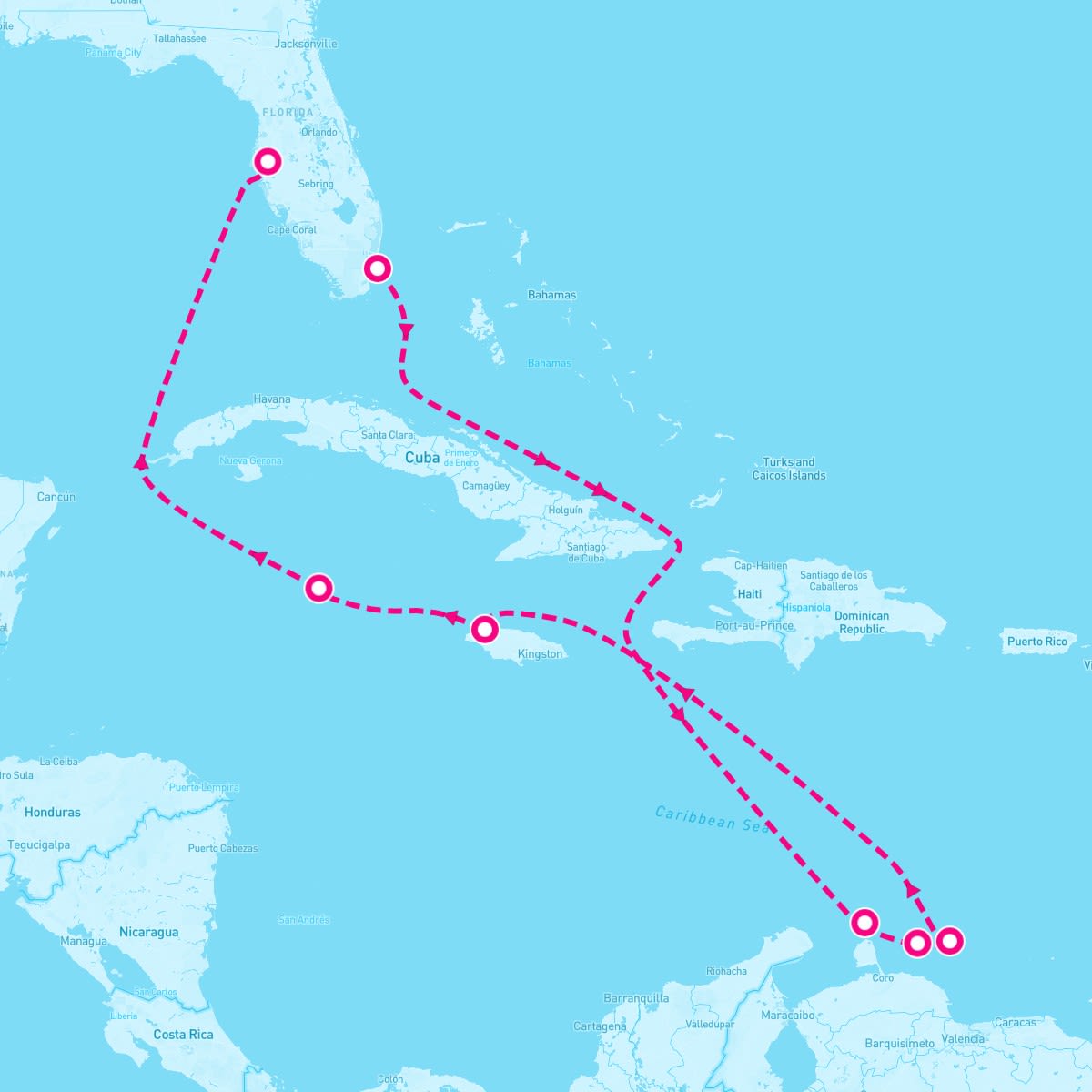 10 Night Sunset Serenity (Miami To Tampa)