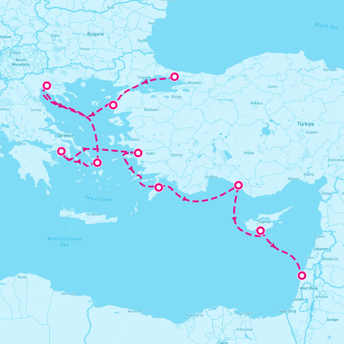 Splendor Map Seven Seas Splendor May 7, 2025 — 12-Night Istanbul Cruise
