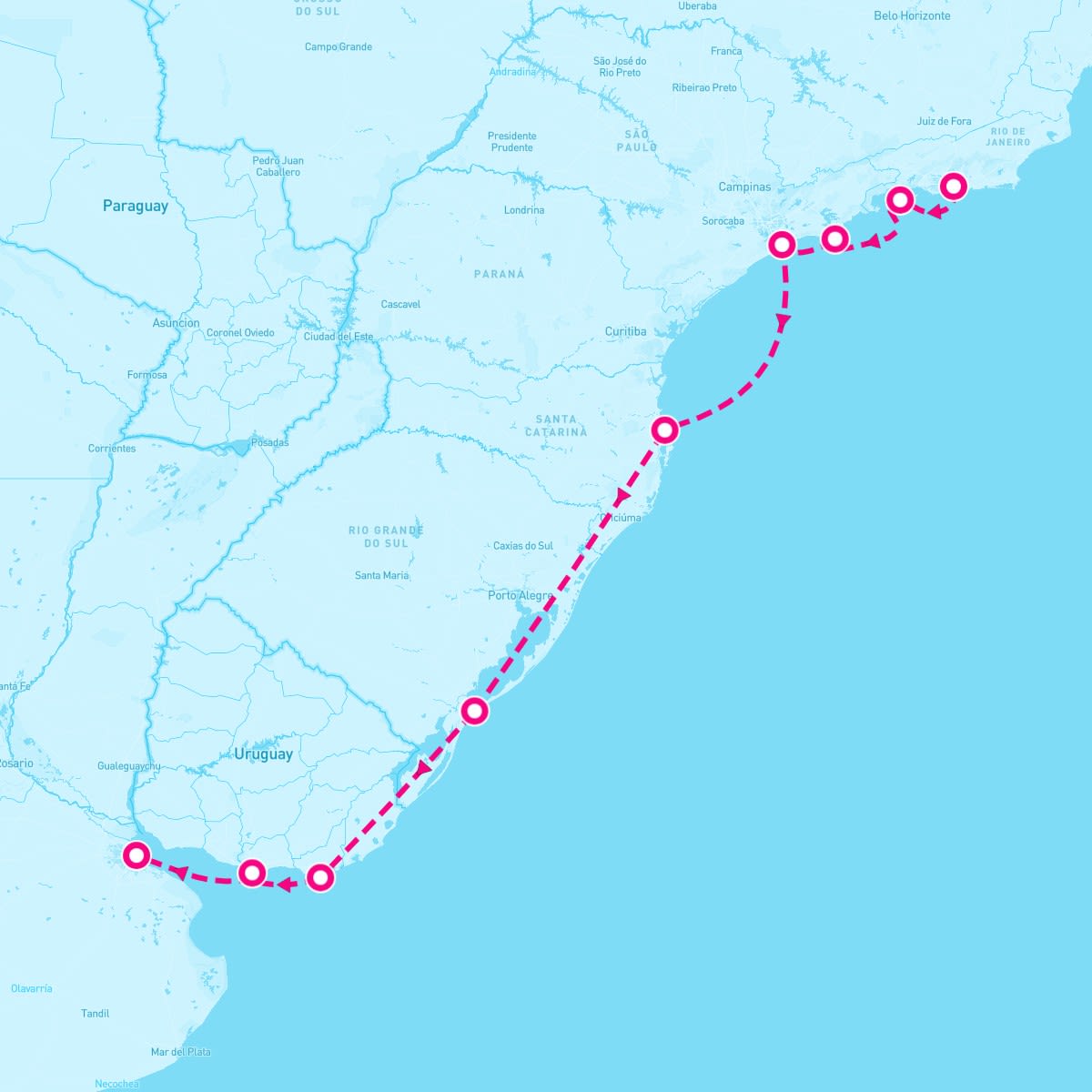 Seven Seas Splendor itinerary map for December 17, 2025 (11 nights)