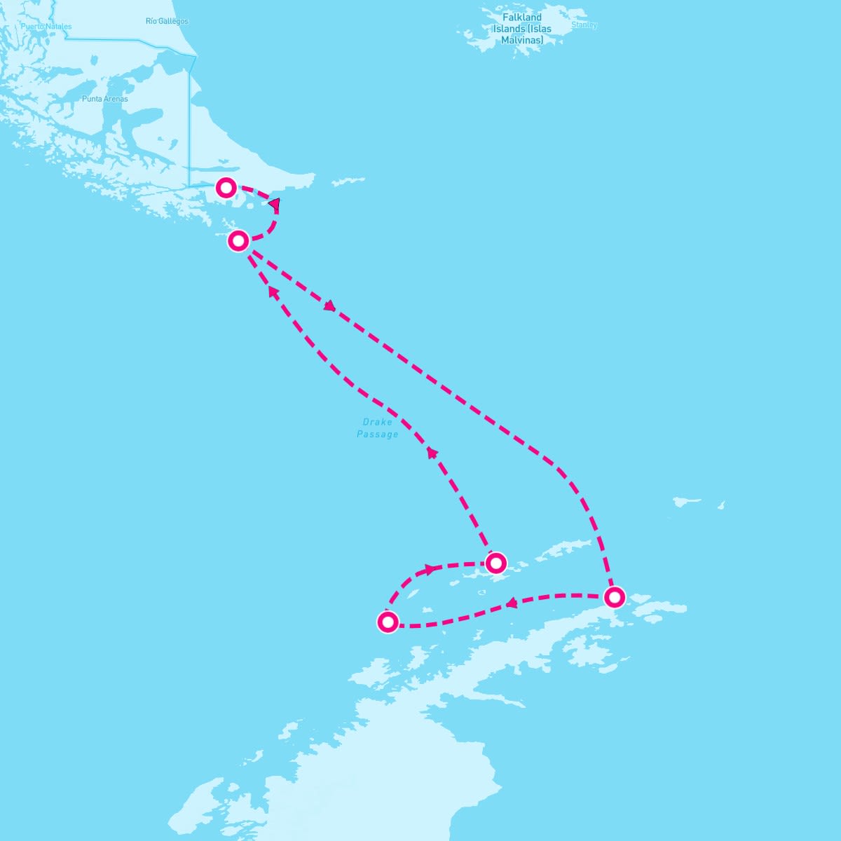 Silver Cloud itinerary map for November 26, 2025