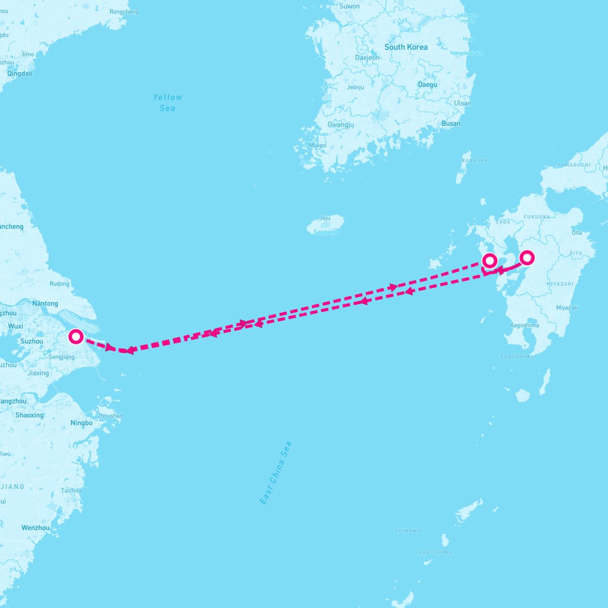 Spectrum of the Seas itinerary map for May 17, 2024 (5 nights)