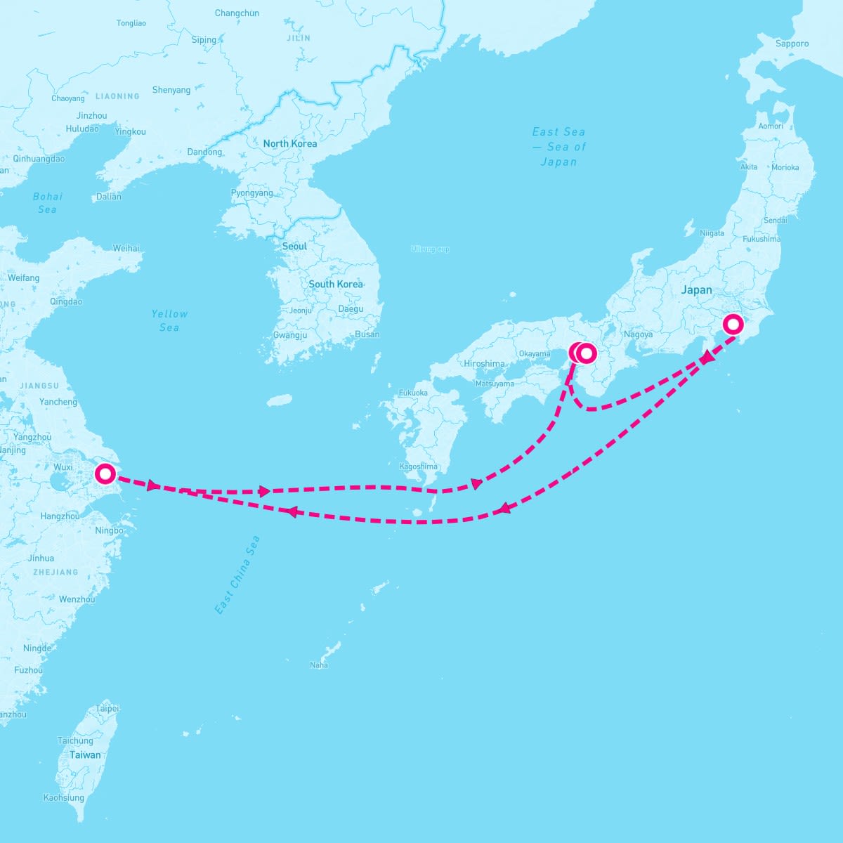 Spectrum of the Seas itinerary map for July 21, 2024 (7 nights)