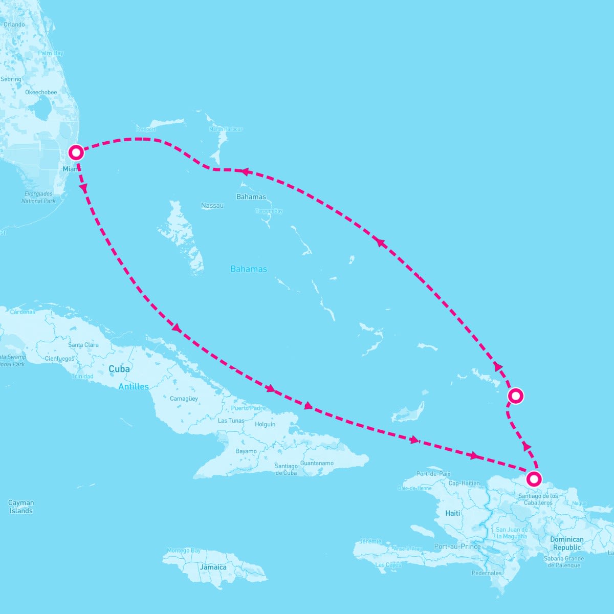 Star Princess itinerary map for November 10, 2025 (5 nights)