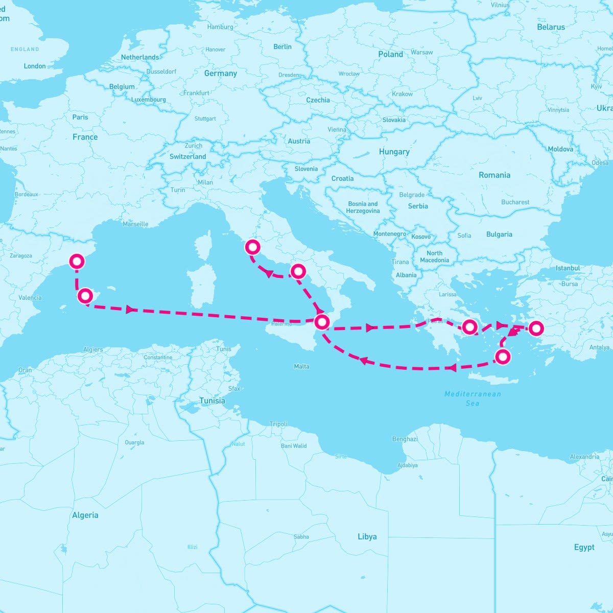 10 Night Grand Mediterranean (Barcelona To Rome)