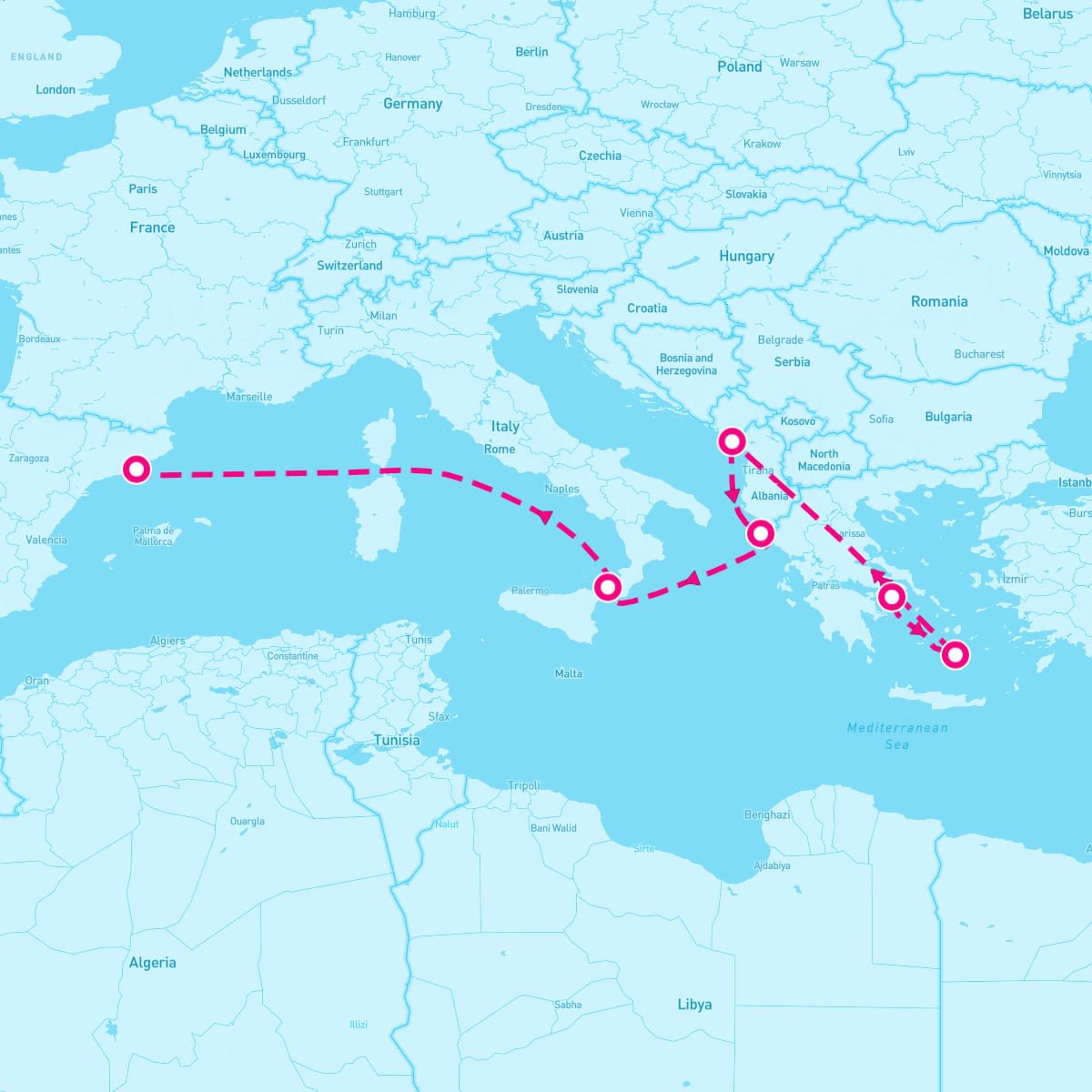 6 Night Mediterranean With France & Italy (Barcelona To Rome)
