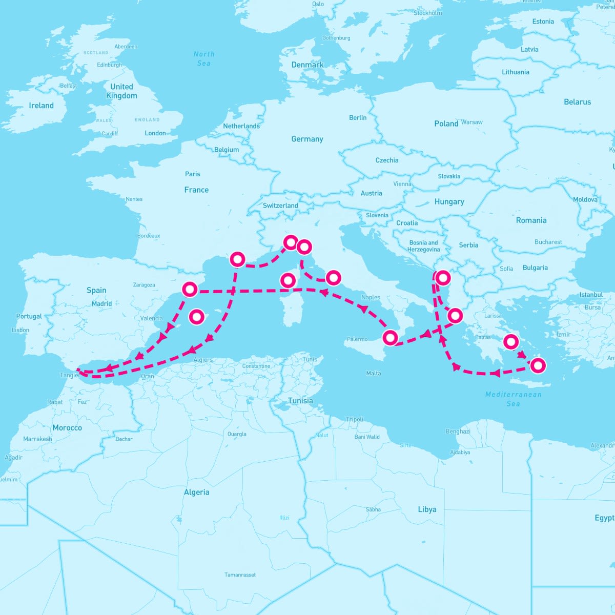 14 Night Mediterranean With Greece France & Italy (Athens To Rome)