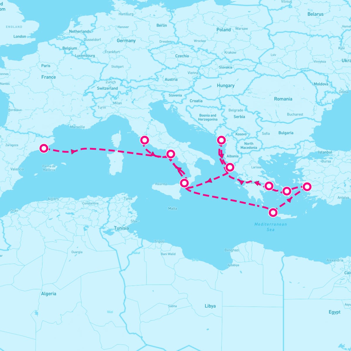 14 Night Mediterranean With Greek Isles & Turkey (Rome To Barcelona)