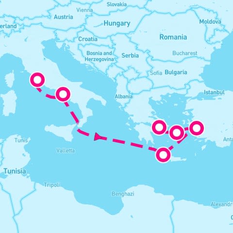 7 Night Mediterranean With Greek Isles & Turkey (Rome To Athens)
