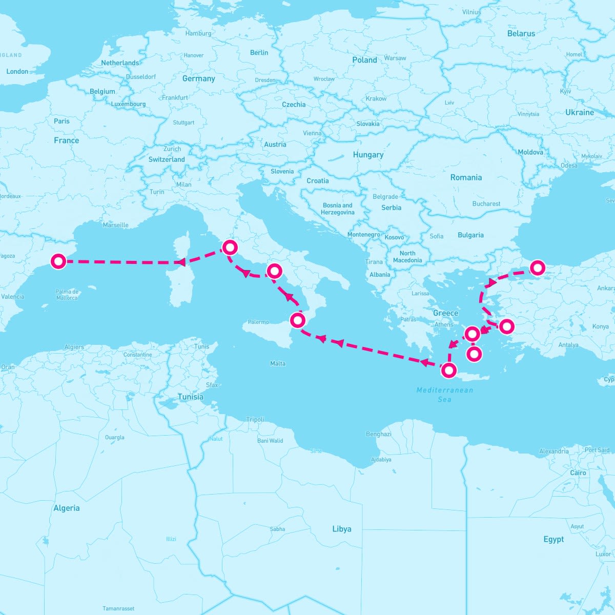 11 Night Mediterranean With Greek Isles & Italy (Istanbul To Barcelona)