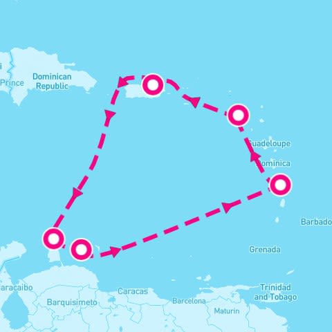 7 Night Sunsets In The Lesser Antilles (San Juan Roundtrip)