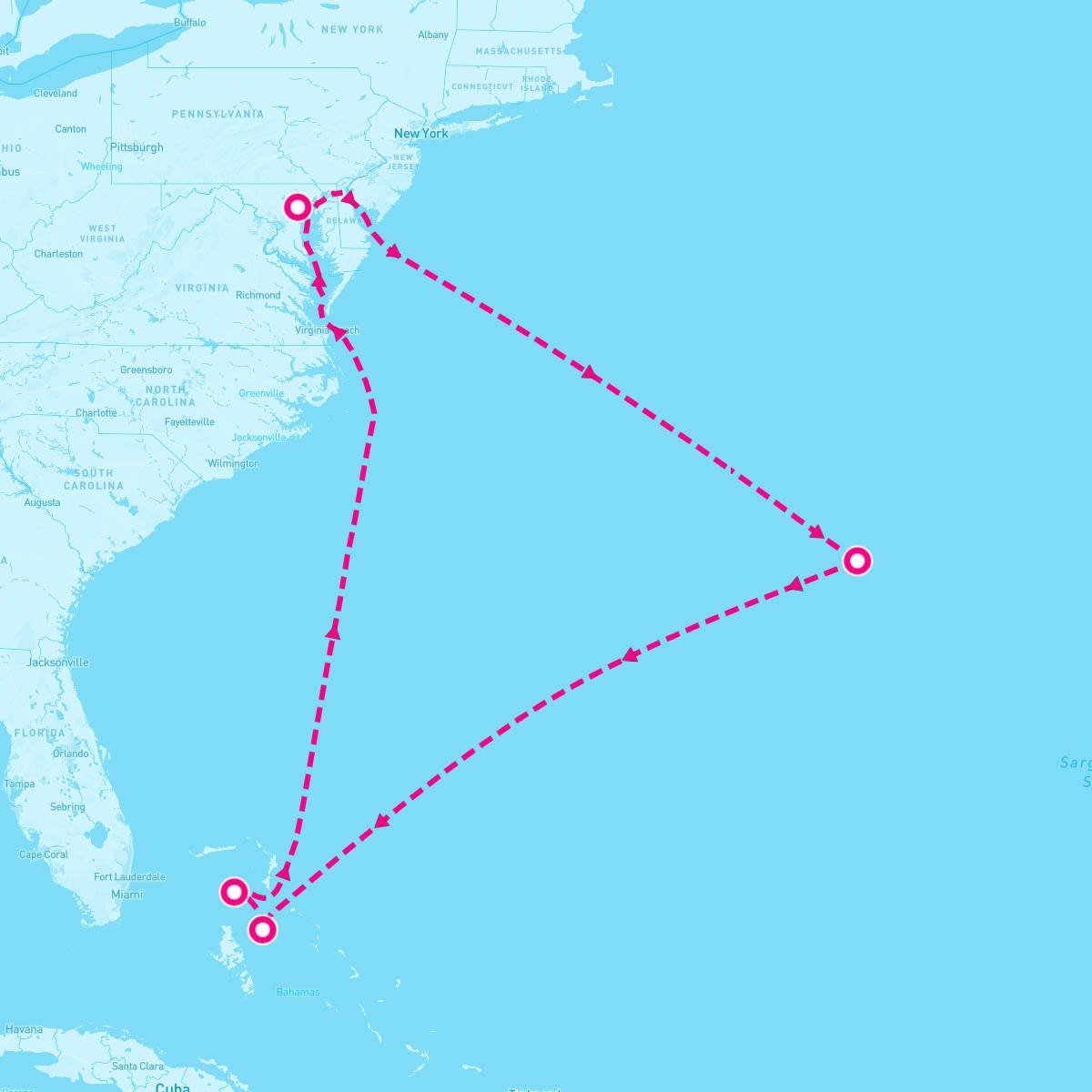 Vision of the Seas itinerary map for October 31, 2024 (9 nights)