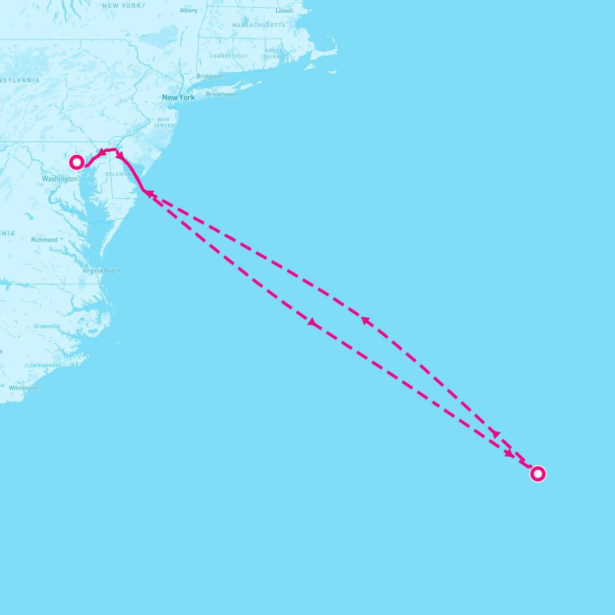Vision of the Seas itinerary map for October 4, 2025 (5 nights)