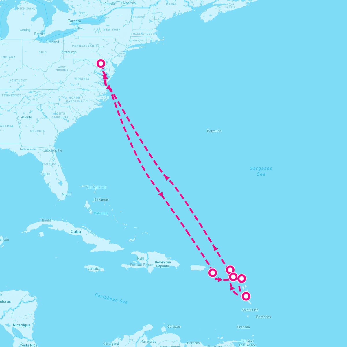 12 Night Southern Caribbean Holiday (Baltimore Roundtrip)