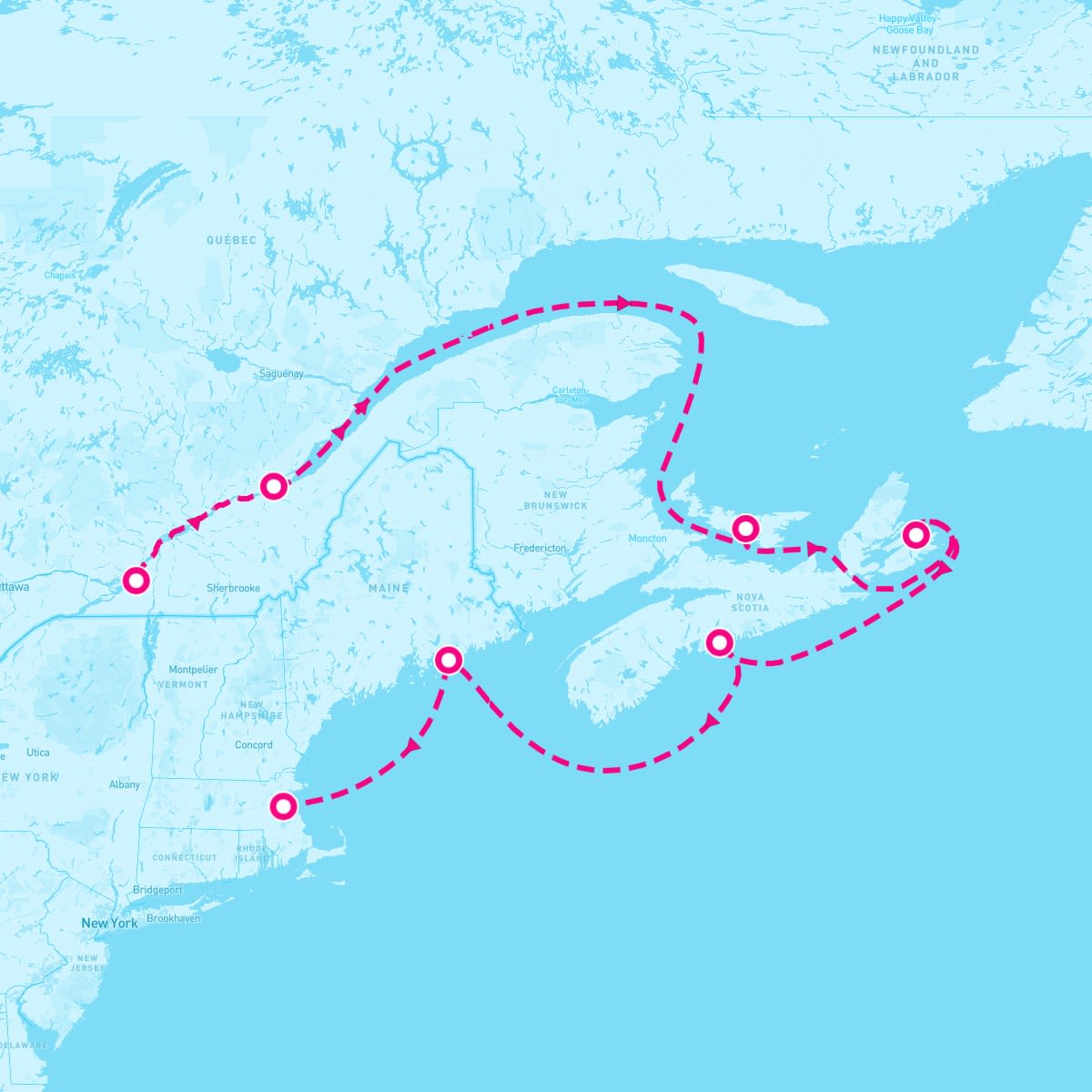 MS Volendam itinerary map for May 18, 2024 (7 nights)