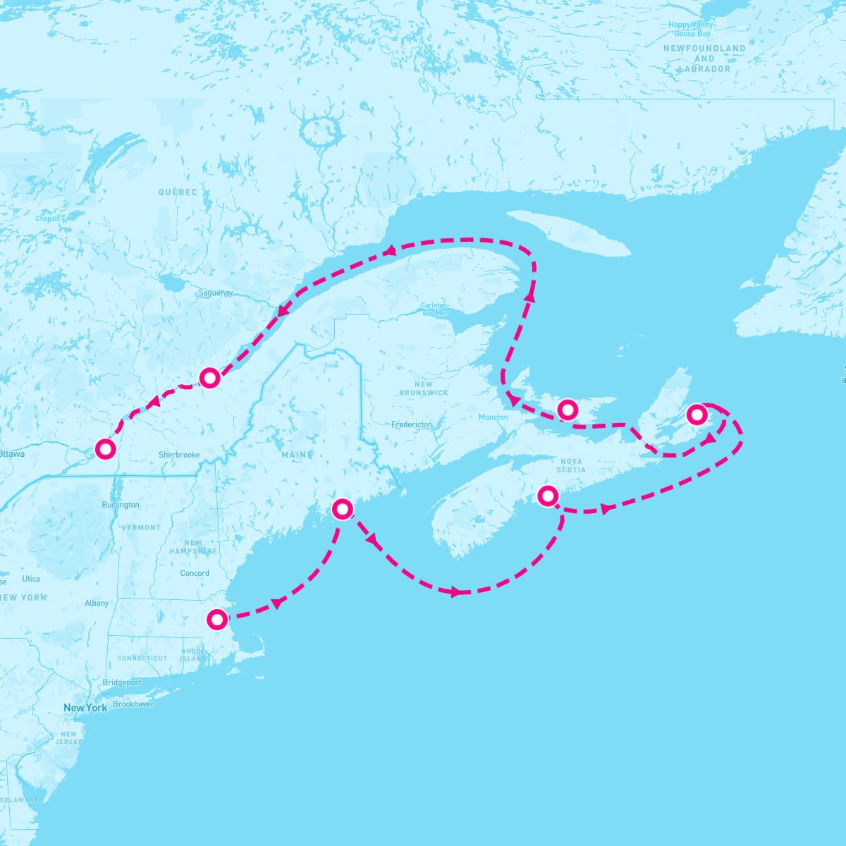 MS Volendam itinerary map for July 6, 2024 (7 nights)