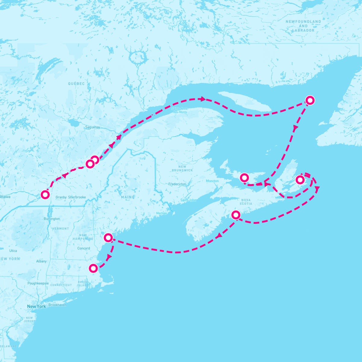 MS Volendam itinerary map for September 21, 2024 (7 nights)