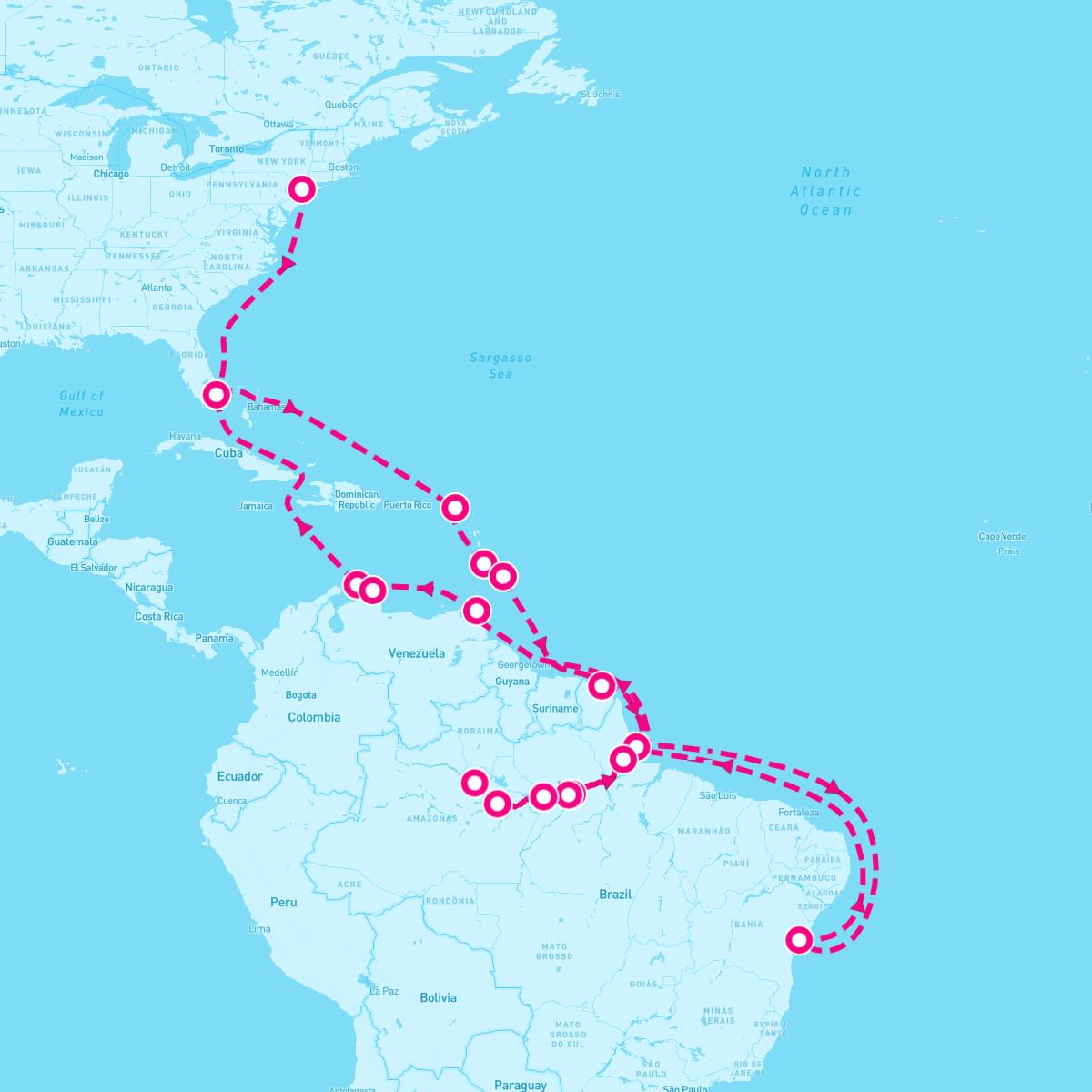 30 Night Amazon Explorer (New York To Ft. Lauderdale)