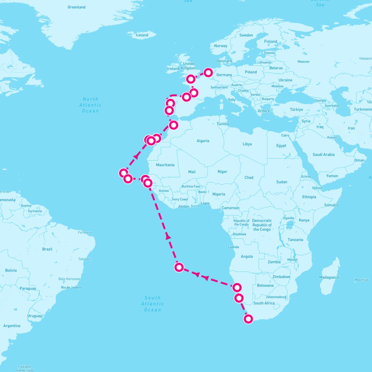 35 Night Grand World Voyage Segment (Cape Town To Rotterdam)