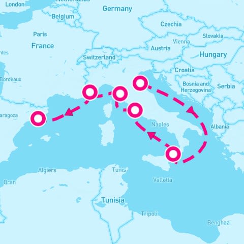 7 Night Western Mediterranean (Ravenna To Barcelona)