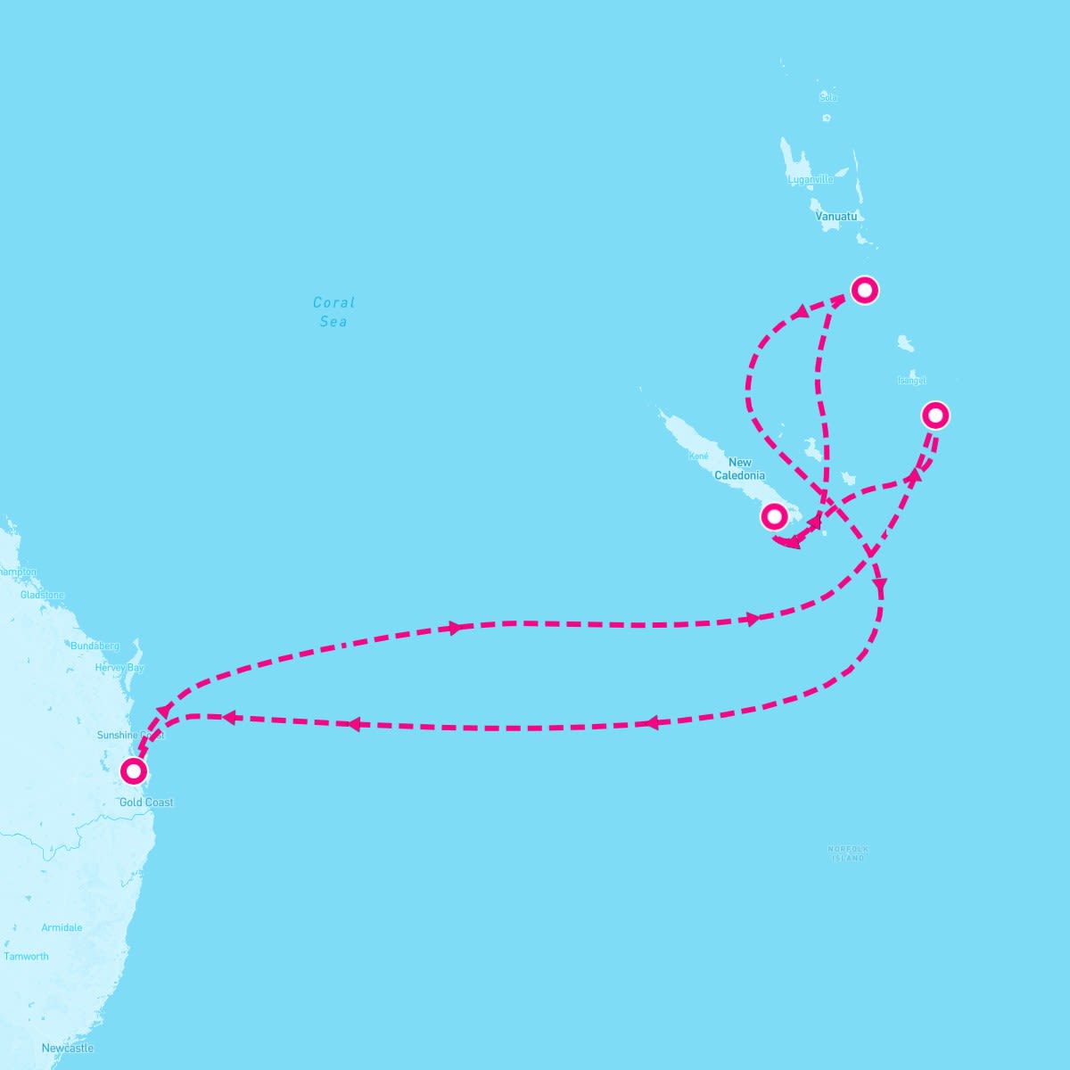 Voyager of the Seas itinerary map for April 6, 2026