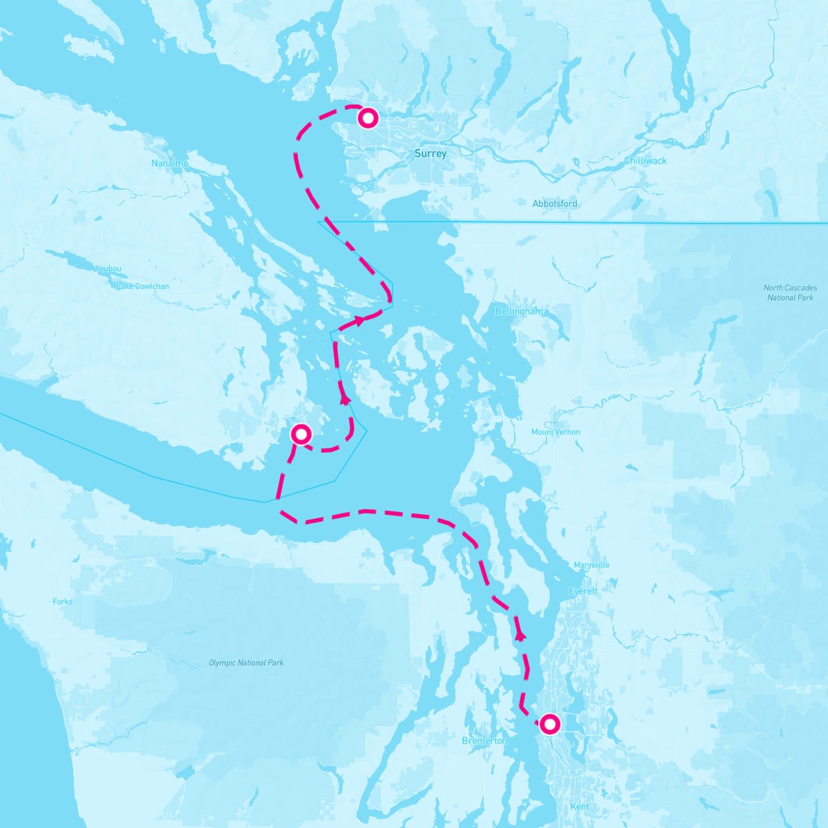 MS Westerdam itinerary map for September 1, 2024 (1 nights)