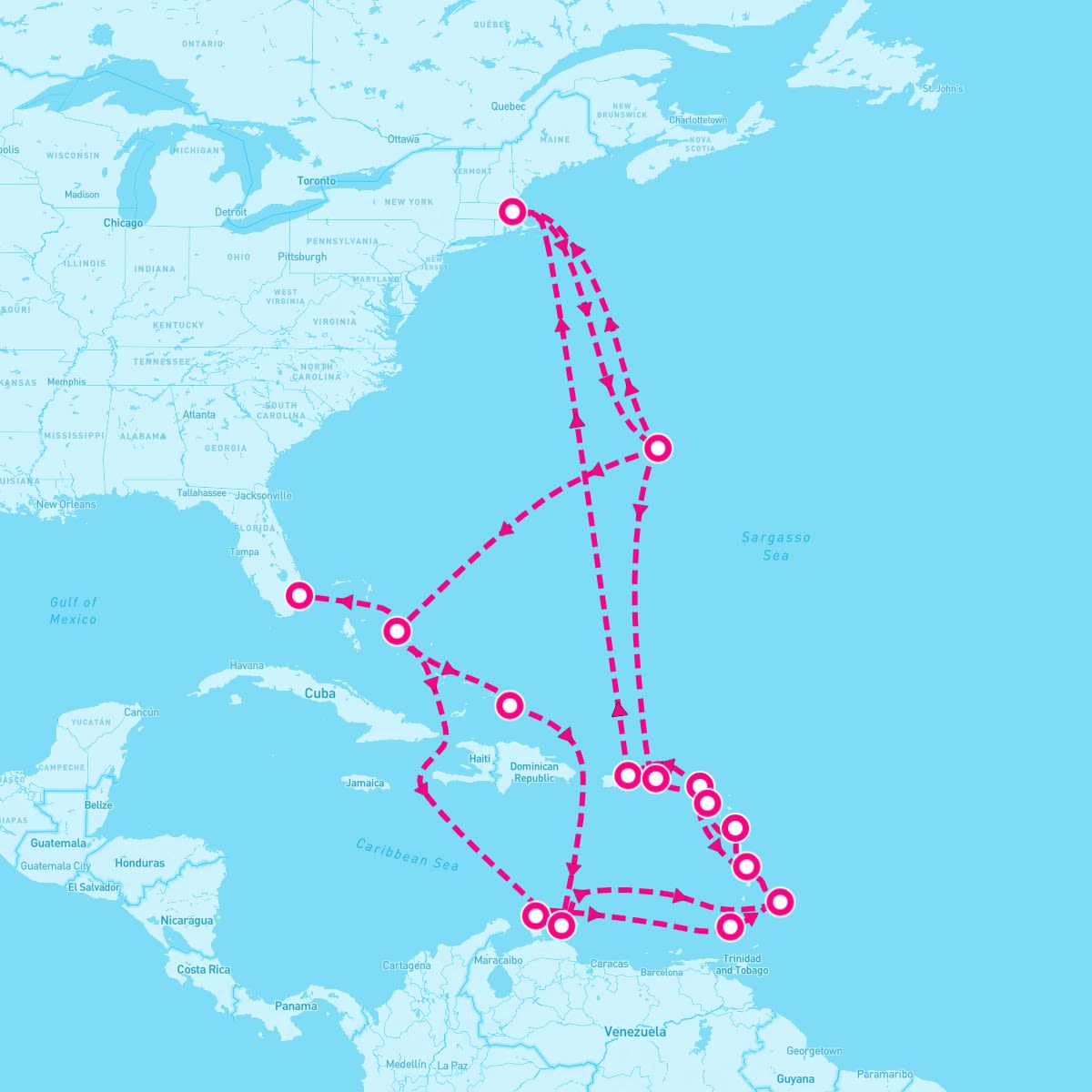 35 Night Perfect Caribbean Escape & Southern Caribbean (Boston To Ft. Lauderdale)