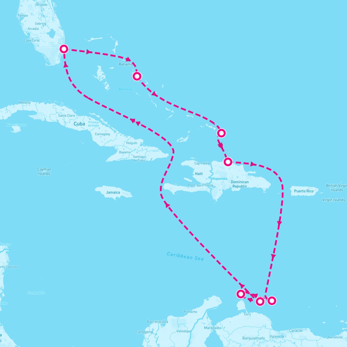 10 Night Southern Caribbean Seafarer (Ft. Lauderdale Roundtrip)