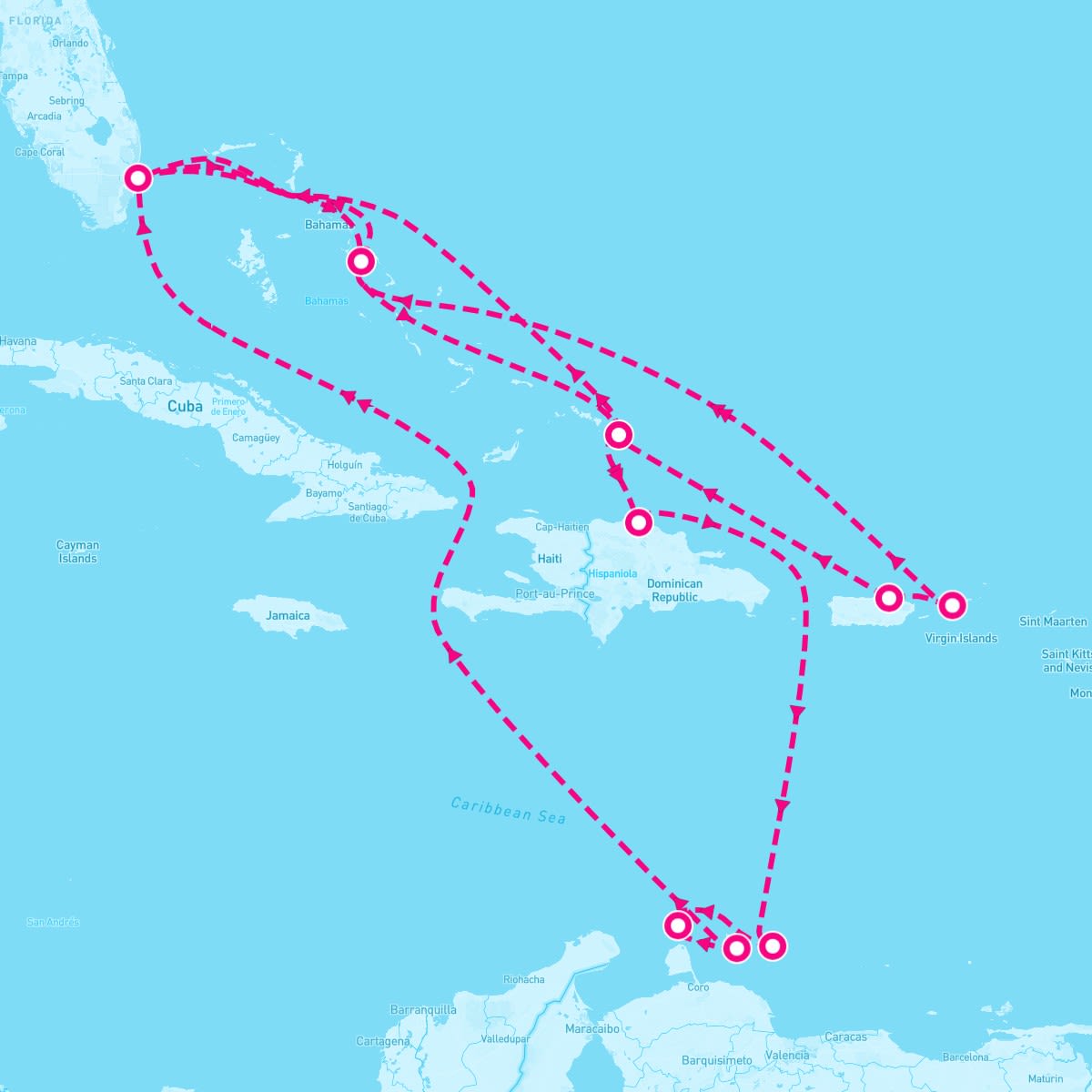 17 Night Southern Caribbean Seafarer / Eastern Caribbean (Fort Lauderdale Roundtrip)