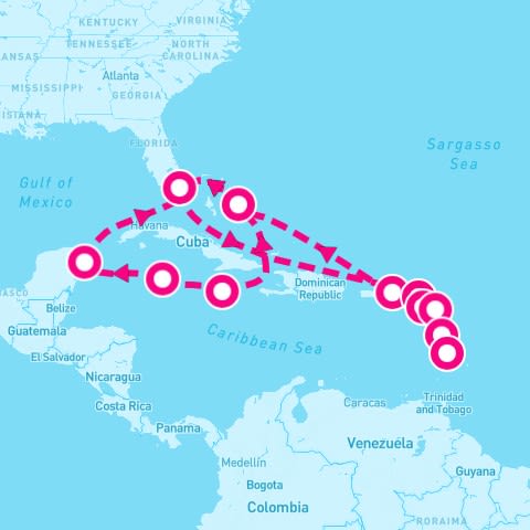 18 Night Eastern/Western Caribbean Holiday (Miami Roundtrip)