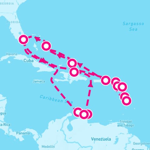 21 Night Eastern/Southern Caribbean (Miami Roundtrip)