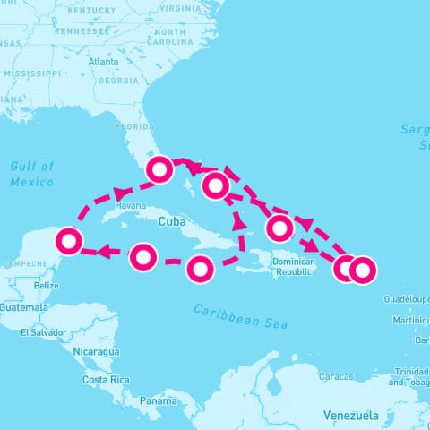 14 Night Eastern & Western Caribbean: San Juan & Mexico (Miami Roundtrip)